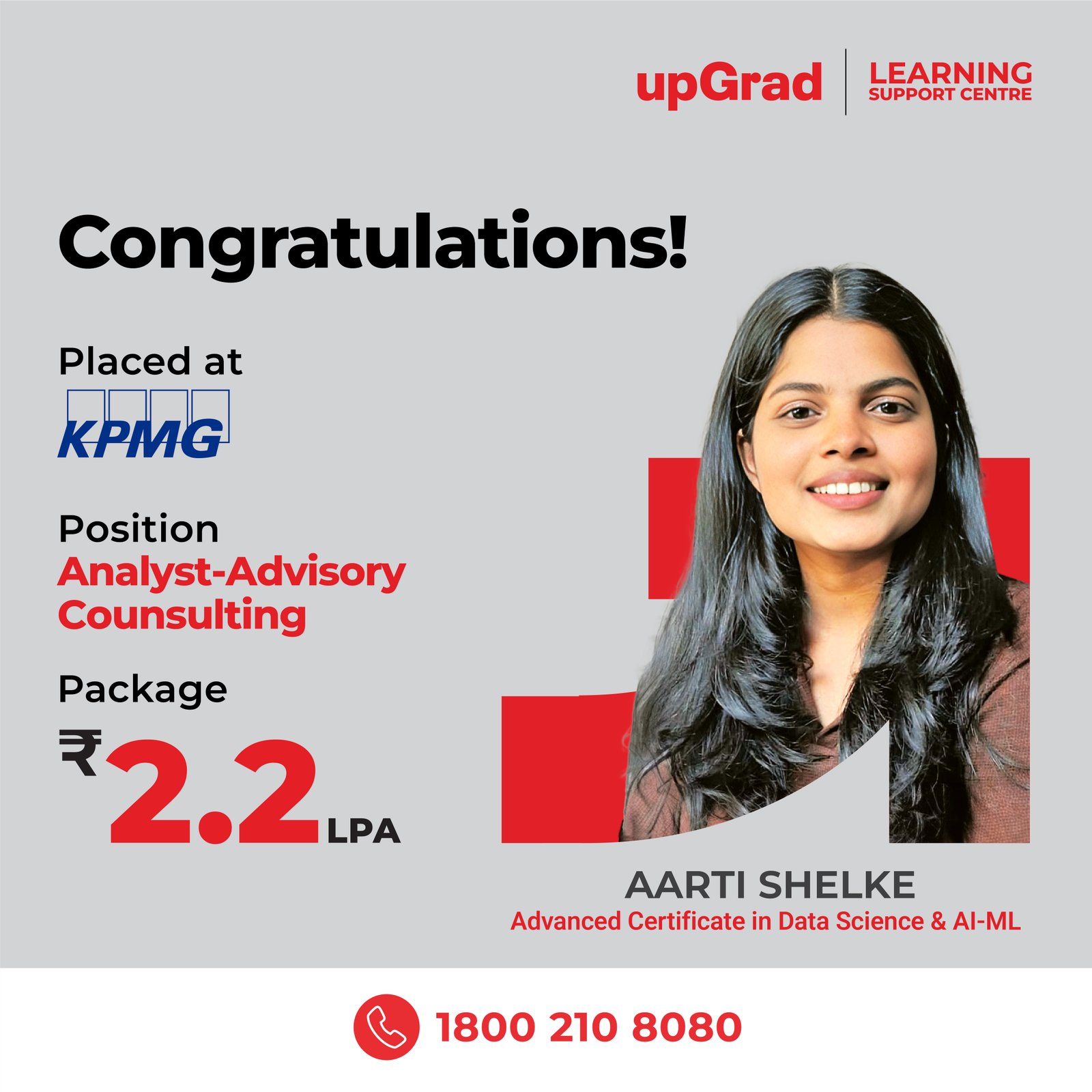 AARTI SHELKE placed at KPMG.